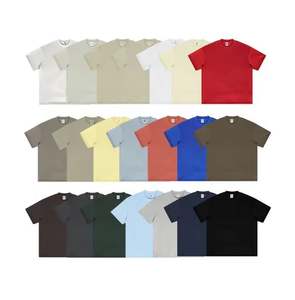 T-shirt à manches courtes pour hommes, poids lourd 100% coton, nouveauté, évacuation de l'humidité, collier ras du cou, t-shirt tricoté avec logo personnalisé - Product Image 4
