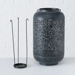 Vente en gros Bougeoirs votifs faits à la main en fer noir de style marocain populaire Lanternes en verre Pots Accueil Occasions de mariage de Noël - Product Image 3