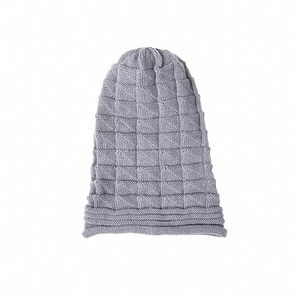 Gorro de invierno cálido para hombre, gorros informales de punto para adultos, gorros de lana de algodón para hombre, gorro de marca para exteriores, Gorros sólidos - Product Image 1