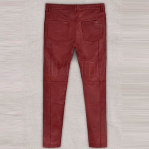 Pantalon en cuir Slim Fit pour hommes, tenue décontractée, cuir original, meilleure qualité, pantalon en cuir pour hommes - Product Image 3