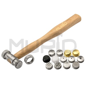 Marteau à texture en acier inoxydable interchangeable à 12 faces produit avec logo personnalisé pour créateur de bijoux disponible - Product Image 1