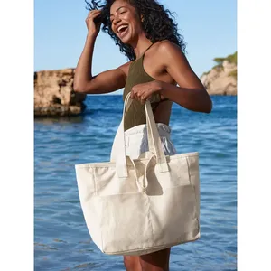 Bolsa de Mano Personalizable con Doble Asa y Bolsillo para Mercancía y Promociones - Product Image 1