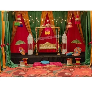 Evento DE BODA musulmán DJ Night Stage Decor Boda musulmana Henna Party Stage Decor Props Designer Wedding Sangeet Ceremony Stage - Product Image 1