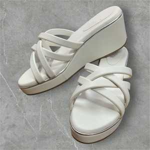 Elegant High-Top White <b>Sandals</b> Comfortable <b>Slides</b> <b>for</b> Slippers - Product Image 5