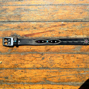 Cinturón Unisex de Cuero Genuino Estilo Rock Punk Western con Tachuelas de Estrás y Detalles Metálicos Plateados - Product Image 6