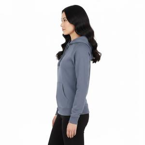 Sudadera con Capucha Gris Frío de Alta Calidad para Mujer, Estilo Urbano, Ajustada, de Algodón Polar de Alta Calidad, Oversize - Product Image 4