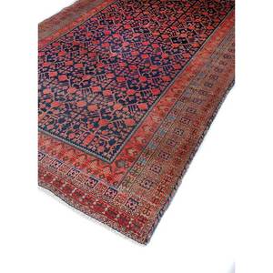 Alfombra de Lana Anudada a Mano de Gran Tamaño Aalam Pae-4220, Alfombra Rectangular con Patrón Geométrico Rosa y Morado para Sala de Estar, Uso en el Hogar y el Pasillo - Product Image 2