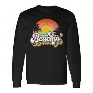 Camiseta promocional de manga larga con estampado de leopardo retro Beachin' - Product Image 2