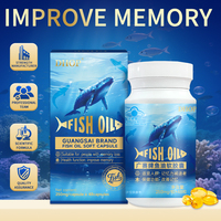 Capsules softgel d'huile de poisson personnalisables OEM 500mg d'oméga-3 pour la mémoire adulte et le soutien du sommeil Suppléments EPA DHA