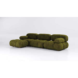 Énorme réduction sur le canapé sectionnel en chenille vert olive, lavable, pour salon, avec rembourrage en éponge, pour usage domestique - Product Image 2