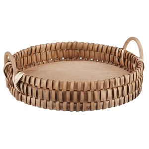 ถาดเสิร์ฟหวายทอมือสำหรับการให้บริการในชีวิตประจำวันการโฮสต์วันหยุดหรือการตกแต่งบ้านในชนบท - Product Image 1