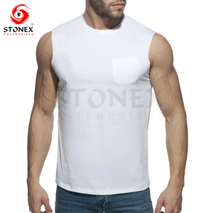 OEM Men's Cotton Tank Top Quick Dry Gym Fitness <b>Singlet</b> Workout Muscle Bodybuilding Top Custom Print Stringer Workout <b>Running</b> - Product Image 4