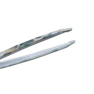 Pince à épiler professionnelle en acier à haute teneur en carbone de 9,7 cm à pointe florale inclinée, avec manche confortable fait main, pour sourcils, poils incarnés et élimination des éclats cutanés - Product Image 2