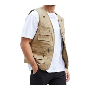 Servicio de utilidad personalizado Chaqueta de exterior con forro acolchado para hombres de servicio pesado Chaleco informal con múltiples bolsillos Ropa DE TRABAJO Chaleco con bolsillos - Product Image 3