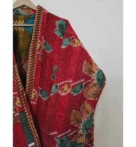 Women's Handmade Gudari <b>Jacket</b> Thick Cotton Kantha Indian Style Assorted <b>Vintage</b> Reversible Ethnic Leather <b>Jacket</b> - Product Image 4