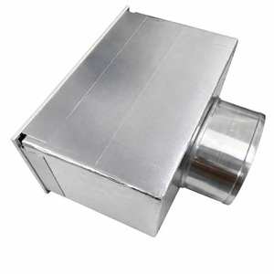 Kit de finition rapide industriel en aluminium pour plénum à 3 zones avec 150/160 raccords, registres et grilles pour système CVC - Product Image 4