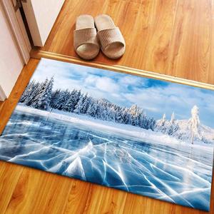 Alfombra Estampada con Paisaje Natural: Alfombra de Baño, Alfombra Azul, Paisaje Invernal, Alfombra Suave No Tejida - Product Image 5