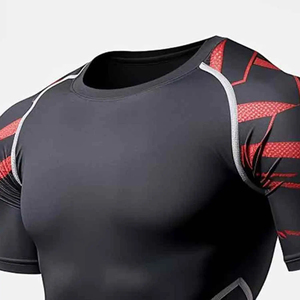 Ensemble Rash Guard Unisexe Premium Compression T-shirt et Pantalon Extensible 4 Directions Respirant Séchage Rapide Protection UV pour MMA Gym Surf Fitness - Product Image 2