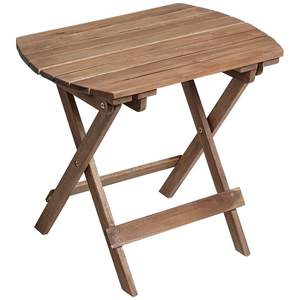 Katie Modern Outdoor Folding Side <b>Table</b> Solid Teak Wood with Natural <b>Brown</b> Finish for Villas - Product Image 6