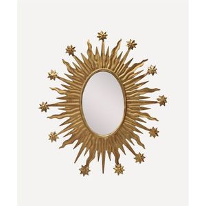 Miroir mural en or luxueux de style mexicain artisanal en gros, miroir religieux sacré en forme de cœur orné - Product Image 3