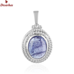Collier pendentif tanzanite naturelle en argent sterling 925 Offre Spéciale pierre précieuse de meilleure qualité pour cadeau pendentifs et breloques fins - Product Image 1
