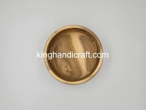 Mini bol en bois d'acacia D6xH3cm pour condiments d'épices au sel | Bol en bois fait main pour cadeau de décoration de salle à manger de cuisine - Product Image 3