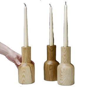 Bougeoir en bois de conception fabuleuse bougeoir en bois de qualité exclusive ensemble de 3 bougeoirs de fabricants et d'exportateurs - Product Image 1