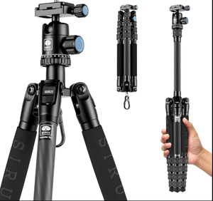 Lightweight 54.3 Inches Carbon Fiber Travel <b>Tripod</b> Portable Camera Folding Feature Customizable OEM Support - Product Image 2