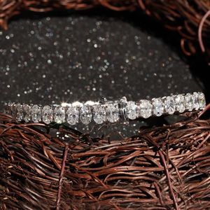 14 bracelet de tennis en diamant de taille ovale cultivé en laboratoire KT pour - Product Image 2