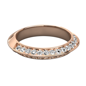 แหวนทอง 14K ประดับเพชรเลี้ยงในห้องปฏิบัติการสำหรับสุภาพสตรี - Product Image 3