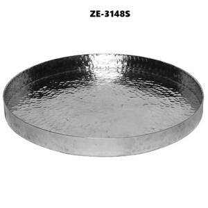 Bandeja de Metal Moderna Hecha a Mano para Decoración de Lujo, Bandeja Multifuncional de Aluminio Vintage de Estilo Costero con Diseño Floral de Cuerda, Zahid Exports - Product Image 3