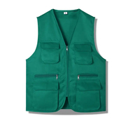 Herren Wasserdichte Canvas Cargo-Weste mit Taschen Ärmellos Individuell Bedrucktes Logo Arbeitsbekleidung Angeln Outdoor Sommer