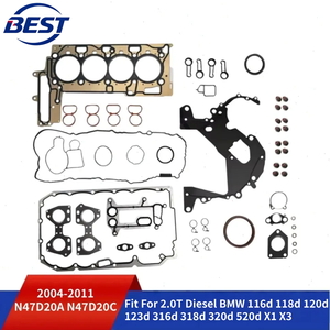 Juego de Juntas Completo para Cabeza de Cilindro, Compatible con Motor Diésel <span class=keywords><strong>2.0</strong></span> L T N47 N47D20C N47D20D 04-13 para <span class=keywords><strong>BMW</strong></span> <span class=keywords><strong>Serie</strong></span> <span class=keywords><strong>1</strong></span> 3 5 X1 X3 Turbo - Product Image 1