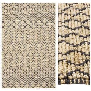Alfombra tejida plana trenzada de yute Reversible ecológica Premium hecha a mano, Alfombra tejida Natural abstracta Bohemia, antideslizante para uso doméstico - Product Image 3