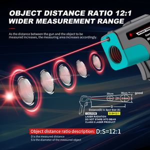 Thực phẩm công nghiệp lò kỹ thuật số hồng ngoại Nhiệt kế Laser Tester thịt nhiệt độ thiết bị kiểm tra - Product Image 3