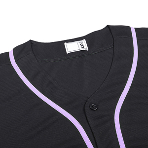 Camiseta de Béisbol con Logotipo Personalizado al por Mayor, con Impresión por Sublimación, Transpirable, de Color Sólido, con Botones Completos - Product Image 3