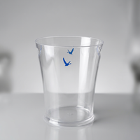 Seau à glace transparent avec lumières LED pour bar et hôtel, marque privée, OEM personnalisé