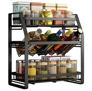 Beau support de rangement en métal et étagère classique pliée pour la salle de cuisine de bar et autres - Product Image 4