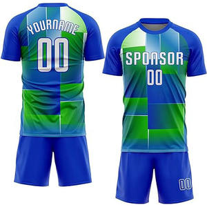 Uniformes de fútbol de color de servicios OEM de alta calidad, kits de fútbol de equipos, diseños de logotipo personalizados de secado rápido, cuello en V, Media manga Unisex - Product Image 4