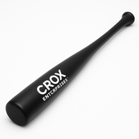 Bâton de baseball en bois d'érable Crox Enterprises de 36 pouces, 1 pièce, léger et durable, barillet de 2,5 pouces |   Noir |   Raquette de jeu professionnelle