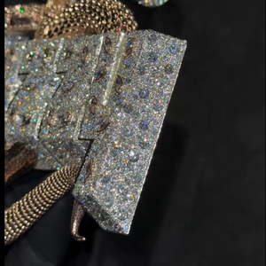 RB Gems Pendentif Hip Hop personnalisé avec nom, style Slizzy Snack, en diamant plaqué rhodium, serti en canal, taille brillant glacé, qualité VVS, pendentif fin et breloque - Product Image 4