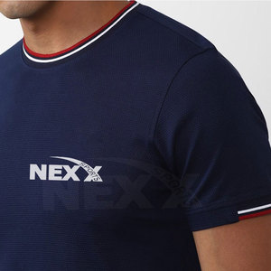 Las camisetas más vendidas hechas en Pakistán para hombre, camiseta de nuevo diseño de algodón 100% azul marino para hombre, Camiseta holgada estampada de manga corta - Product Image 5