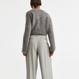 2025 New Fleece Casual Printed <b>Plaid</b> Stacked <b>Pants</b> Breathability Sports Jogger Sweat <b>Pants</b> Lace Decoration Flat Front Style - Product Image 2