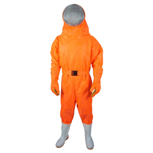 Traje de apicultura de algodón naranja profesional, mono de trabajo ventilado para apicultores, antiestático y transpirable - Product Image 1