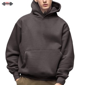 Best Quality French Terry Fleece Hoodie No <b>String</b> Custom 100% Cotton Regular Fit <b>Black</b> Winter Anti-Pilling Windproof 300gsm - Product Image 2