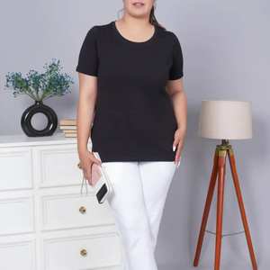 Camiseta de Algodón 100% Puro de Estilo Moderno para Mujer, Corte Regular, Fabricada en India, con Sensación Ultra Suave - Product Image 5