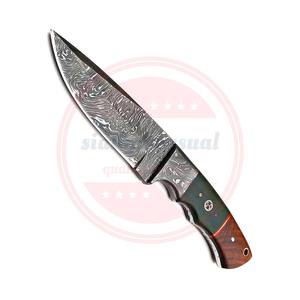 Cuchillo desollador de acero inoxidable de Damasco profesional hecho a mano con mango de madera \ Cuchillo desollador de alta calidad - Product Image 2