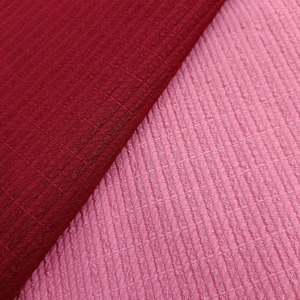 Tejido de punto con volantes de alta calidad, poliéster, Spandex, antiestático, resistente al encogimiento, estirable, proveedor de textiles duraderos, venta al por mayor - Product Image 5