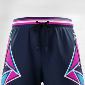 Pantalones Cortos de Malla de Lujo con Puntas Doradas y Textura Premium para un Estilo Urbano de Alta Gama - Product Image 4