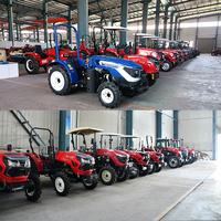 Tracteur compact 4x4 le plus vendu, mini-tracteur agricole à 4 roues motrices avec pompe et boîte de vitesses, accessoires complets inclus